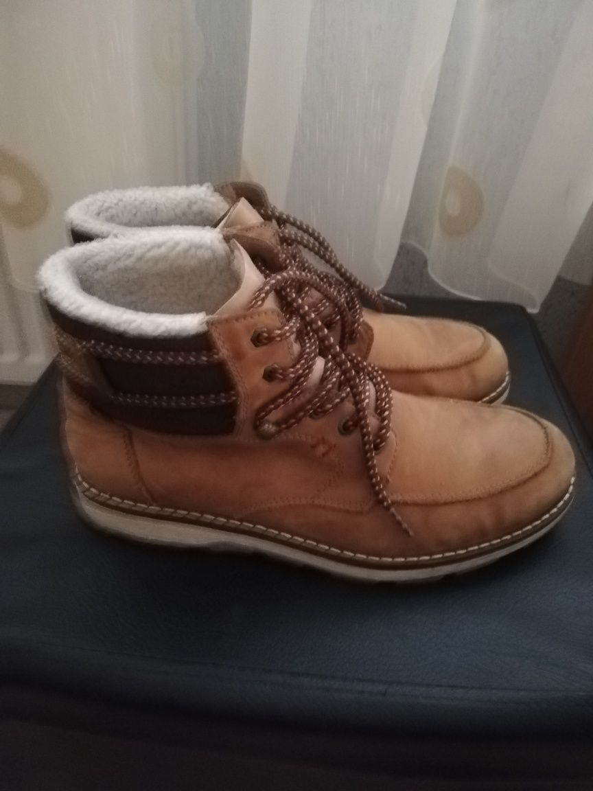 Bocanci Rieker nr 43 bărbati piele cu blana