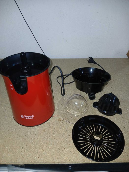 Storcator citrice Russell Hobbs 26010-56, 2 conuri, rosu