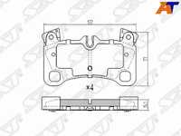 Колодки тормозные зад  Volkswagen Touareg