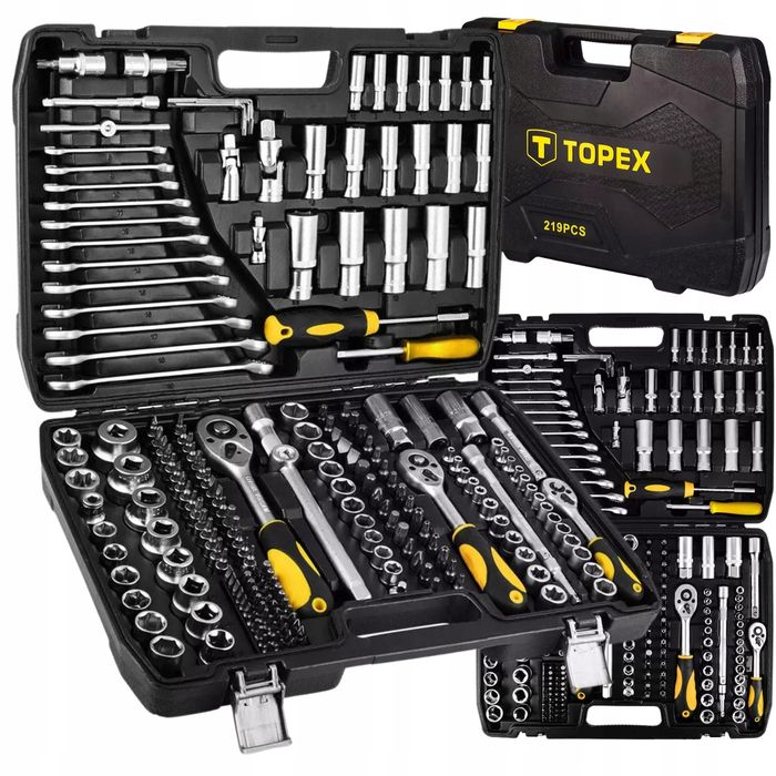 Trusa scule 219 piese.Trusa chei profi.Trusa tubulare noi,sigilate