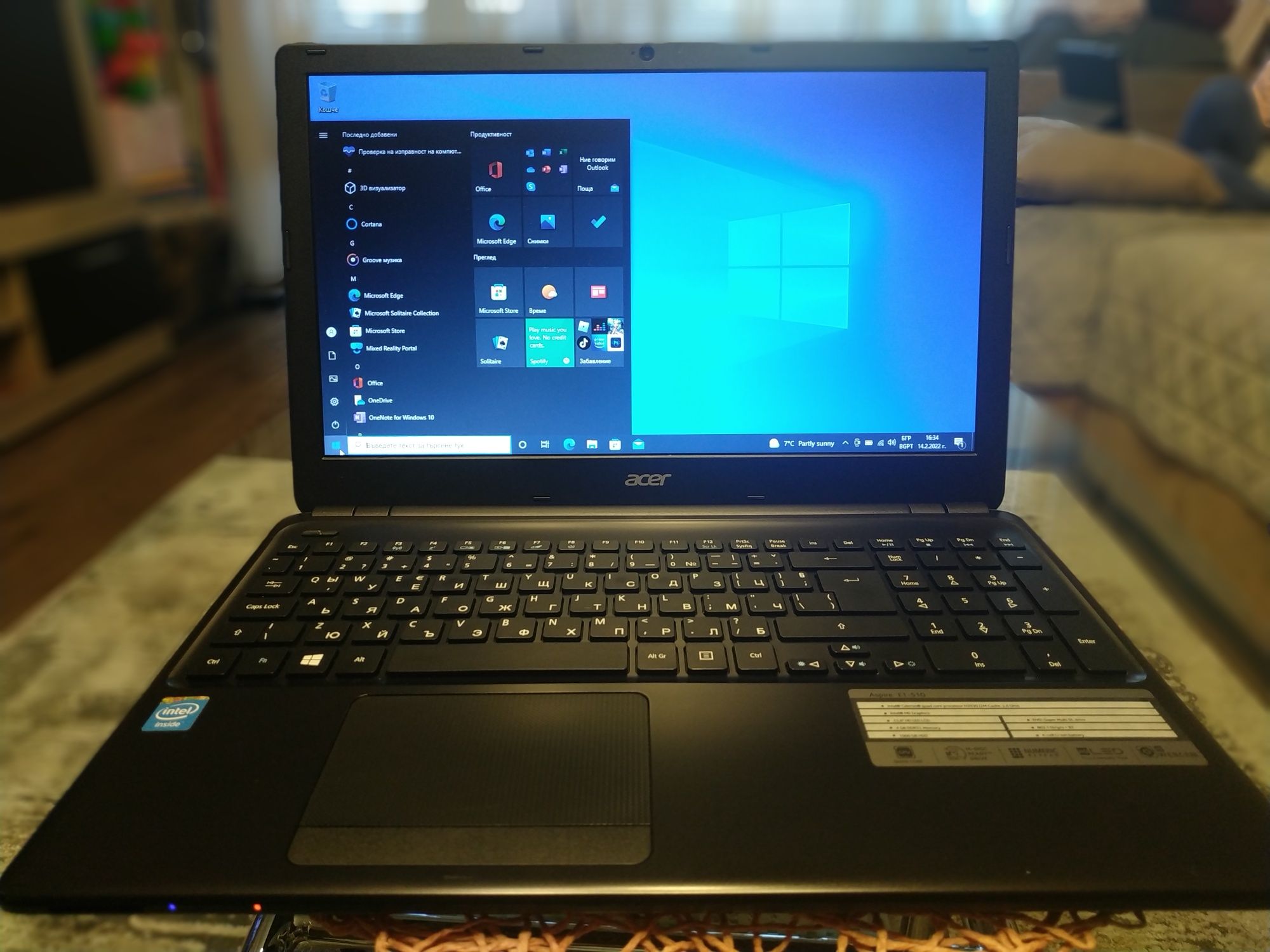 Лаптоп Acer E1-510 Windows 10 Pro