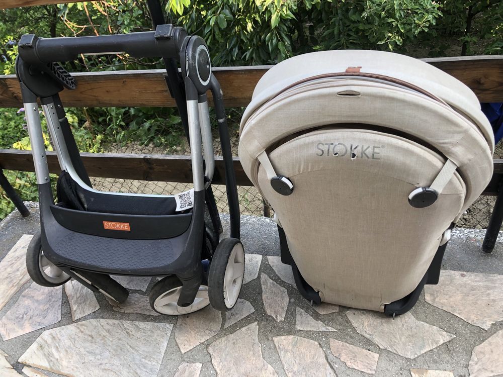 Бебешка/детска количка stokke (зимен и летен кош 2 в 1,столче за кола)