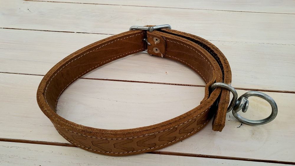 Zgarda din piele câine adult,noua!