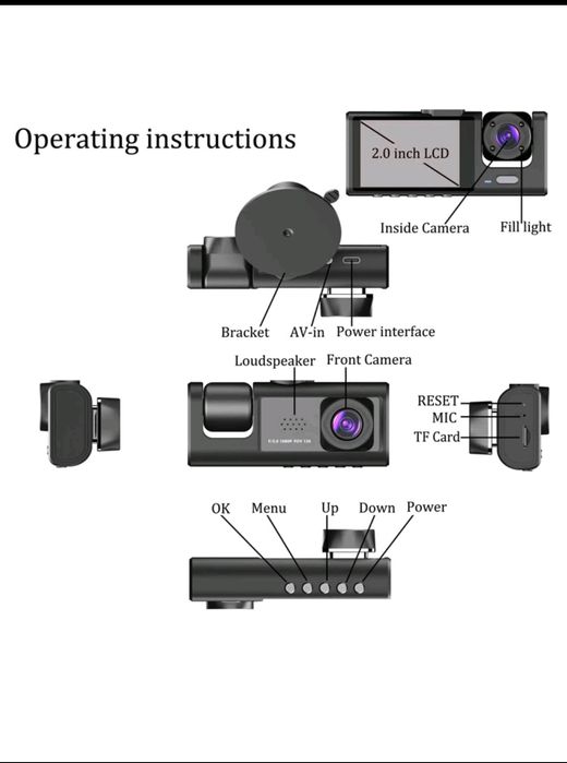 Camera auto de bord cu card SD dubla FULL HD