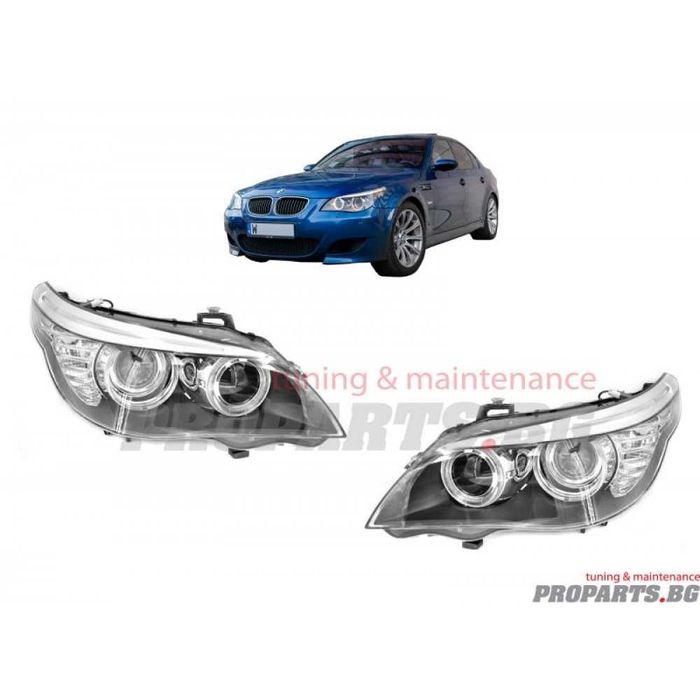 Фейслифтови фарове за BMW e60 5-та серия LCI 07-10 комплект