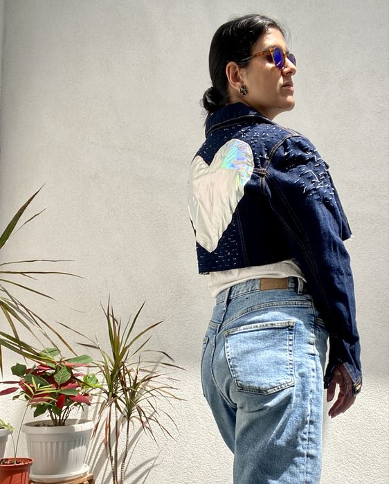 Ръчно изработено яке със сърце