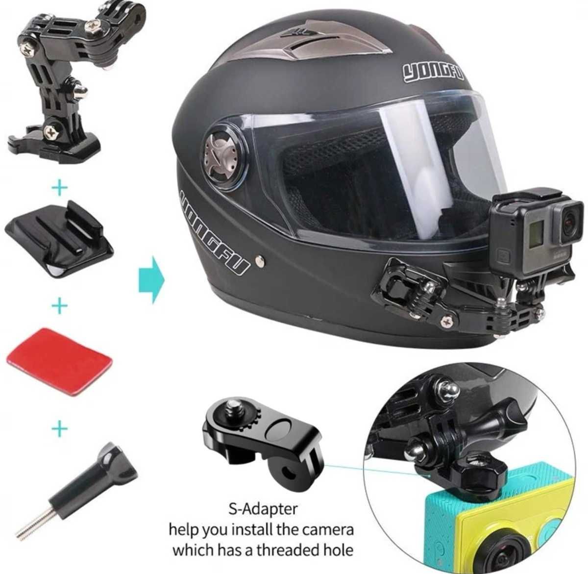 Montura GoPro barbie chin mount casca moto, atv, ski