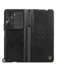 Samsung Z FOLD 4 5 - Husa Nillkin Flip Cover Case Neagra Piele Fina
