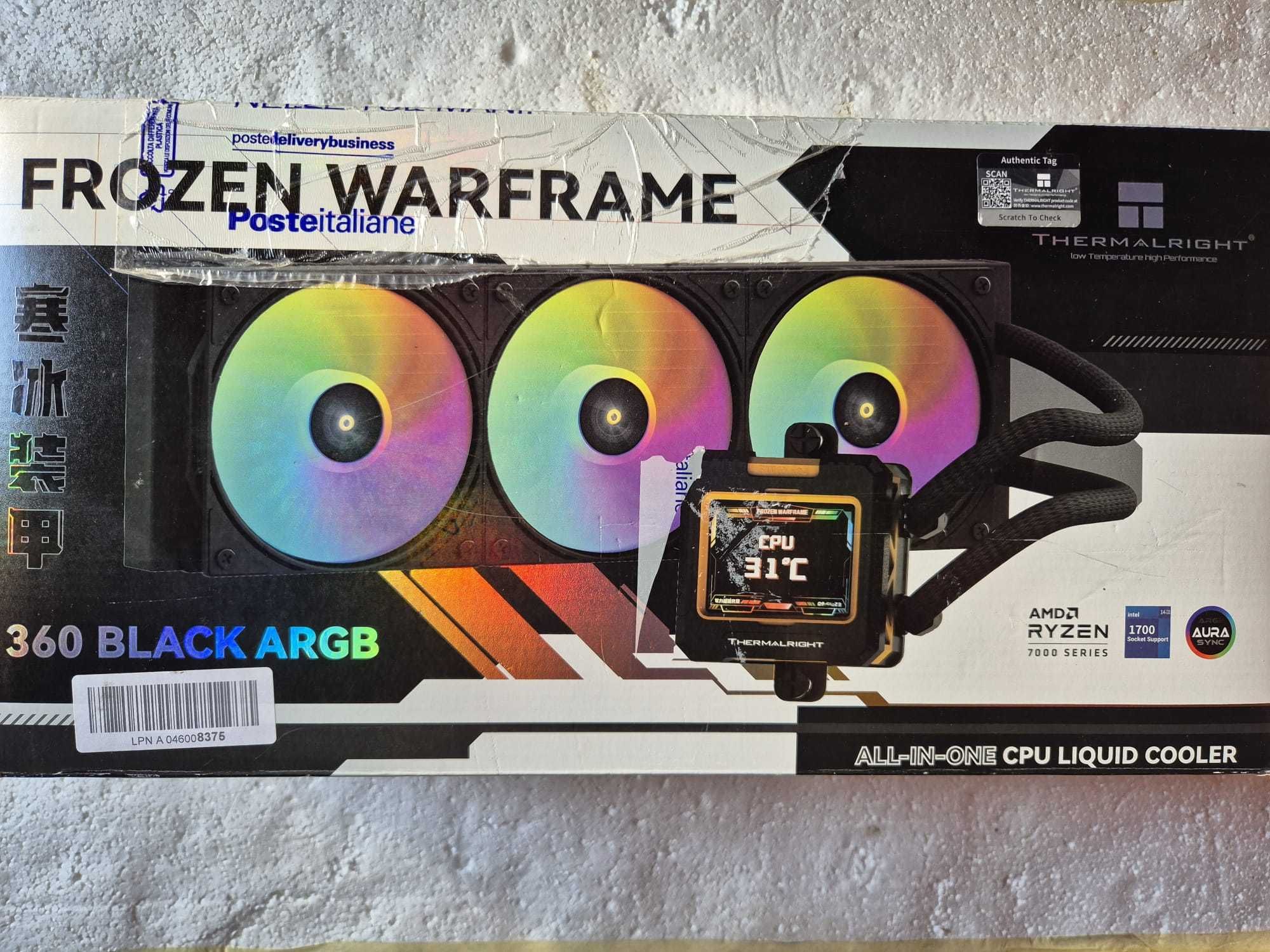 Cooler Procesor AIO Thermalright Frozen Warframe 360 Black ARGB