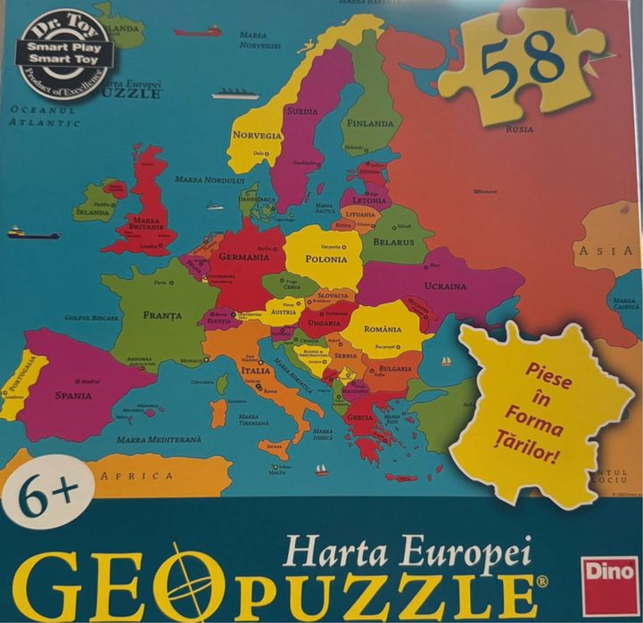 Joc de geografie pentru copii isteți| Piese în formă de tări