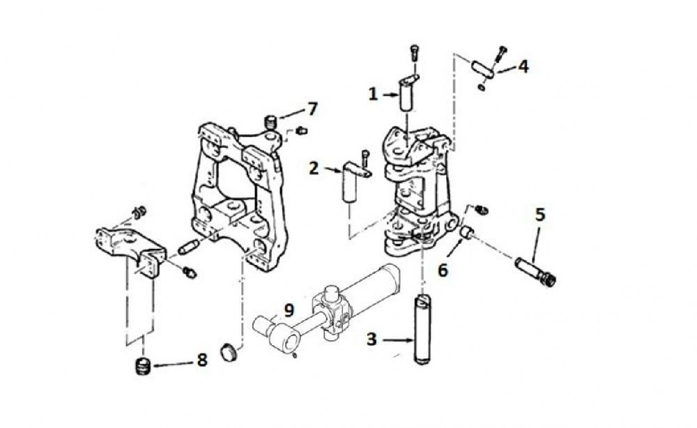 Set bolturi bucsi buldoexcavatoare FERMEC Massey Ferguson TEREX