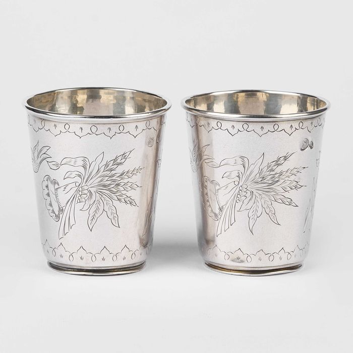 Set de 2 pahare din Imperiul Otoman cca 1880-210 ml-argintart.ro