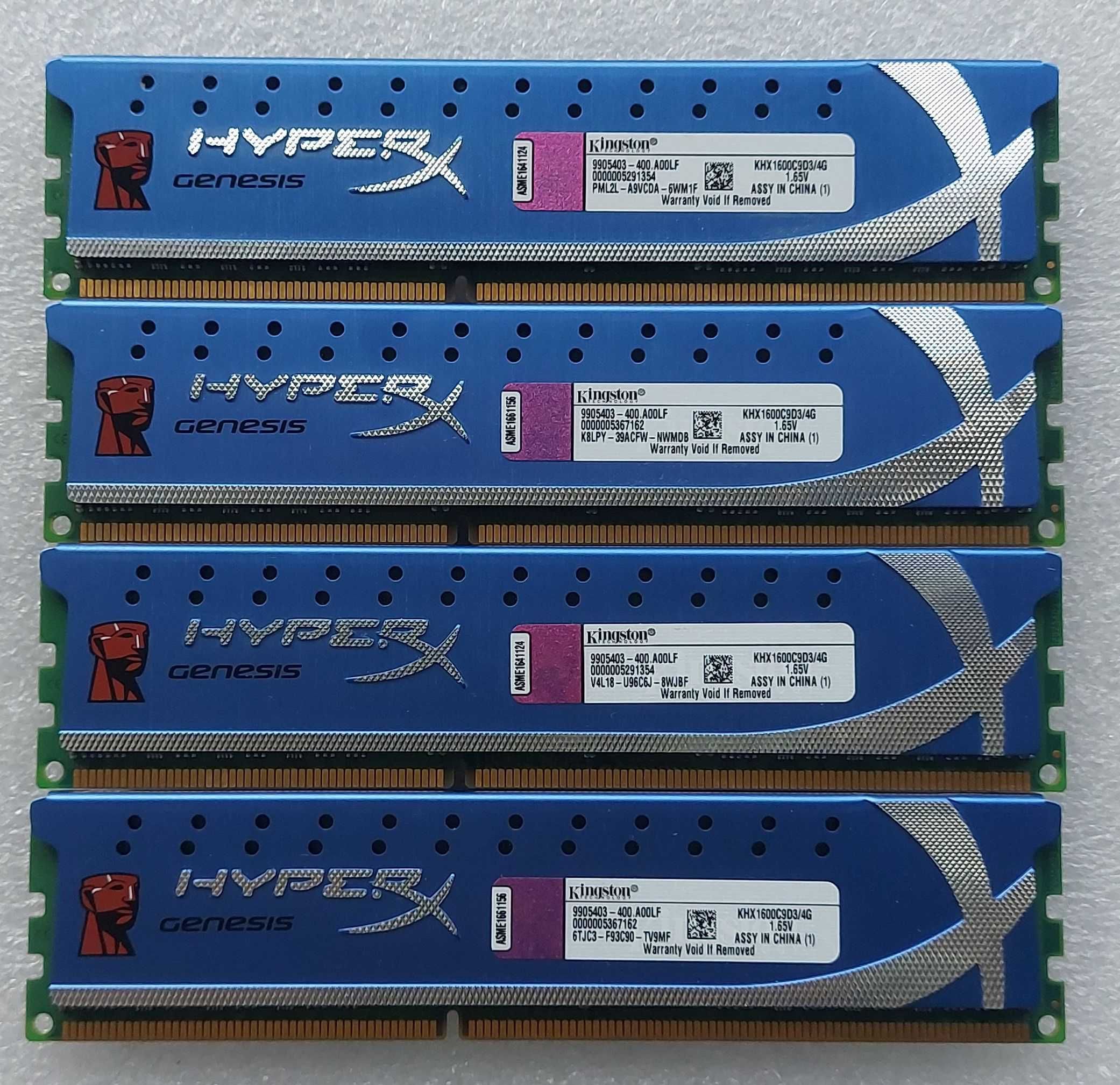 Kit memorii 16GB (4X4GB) DDR3 1600mhz Kingston ,