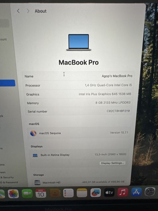 Apple PacBook Pro 1.4GHz Quad-Core Intel Core i5