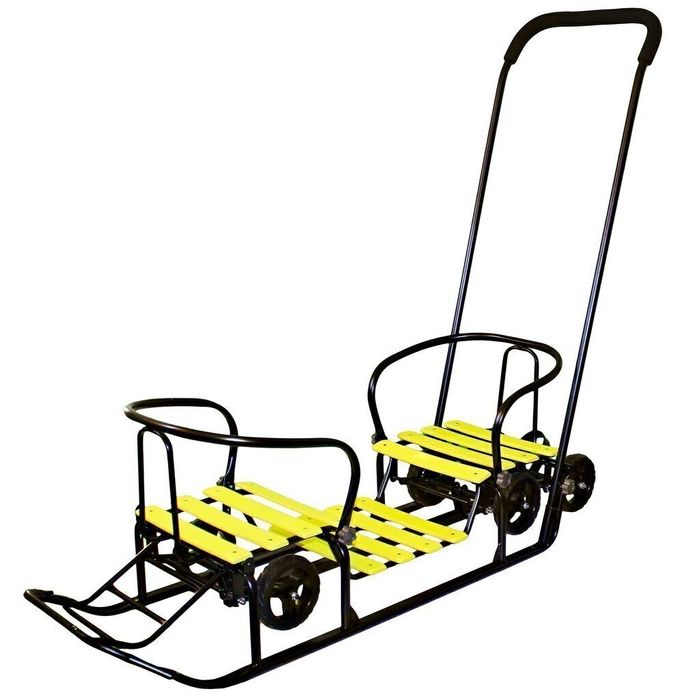 Санки для двоих с колёсами