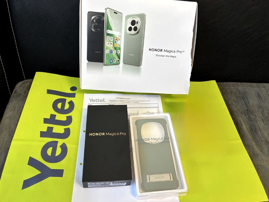 КАТО НОВ 512GB Honor Magic 6 Pro Yettel Гаранция 2027г. Green
