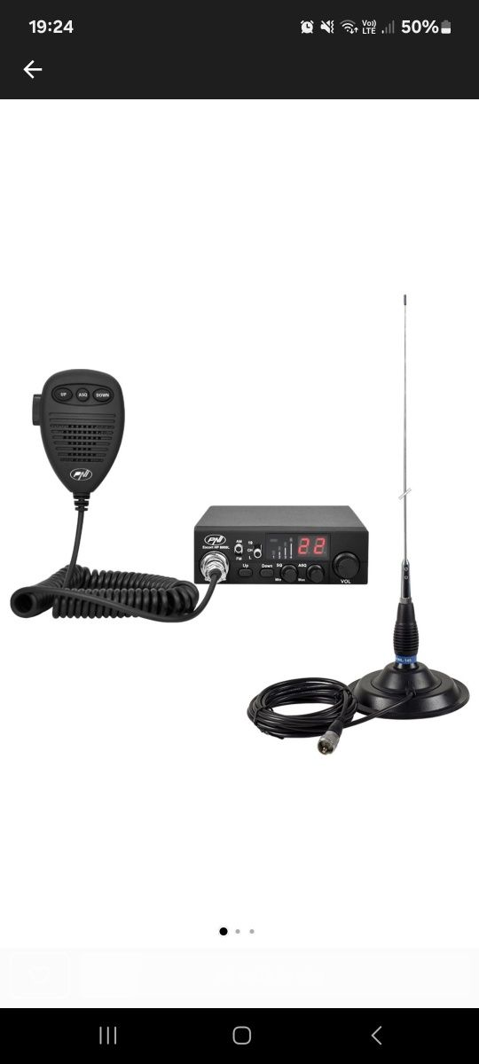 Kit Statie radio CB PNI Escort HP 8000L ASQ + Antena CB PNI ML145 cu m