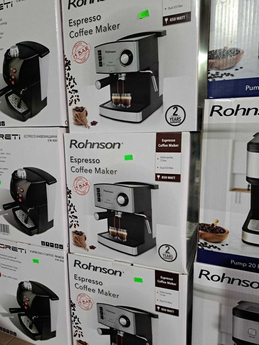 Нова еспресо кафе машина Rohnson R972 850 W 15 Bar
