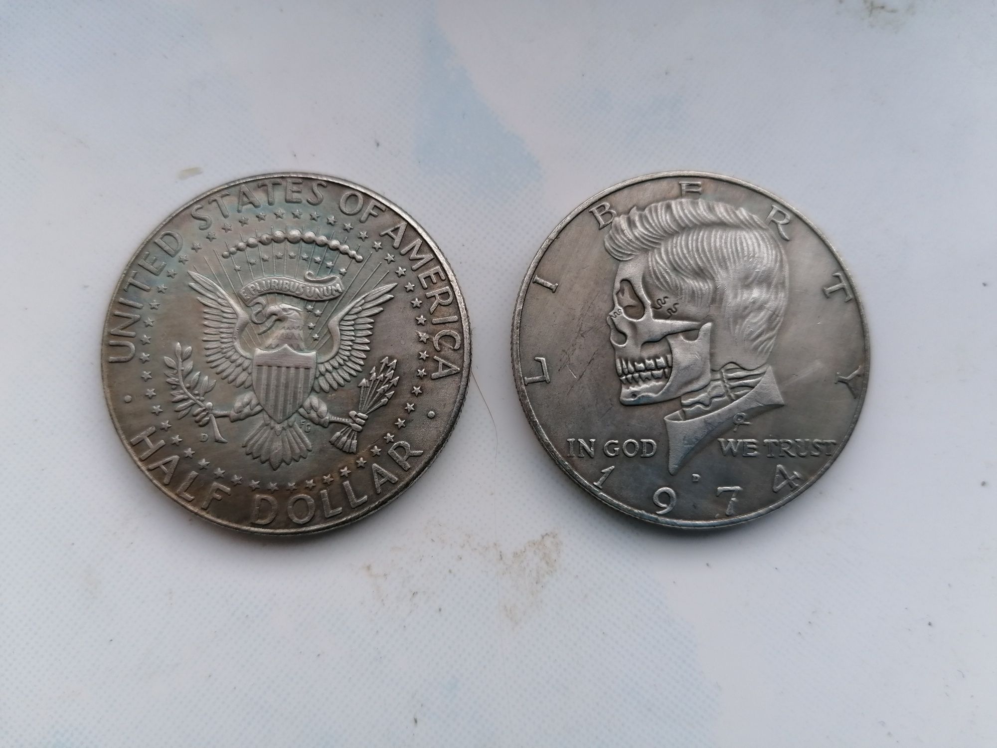 50 centi SUA 1974 moneda colectie John F Kennedy
