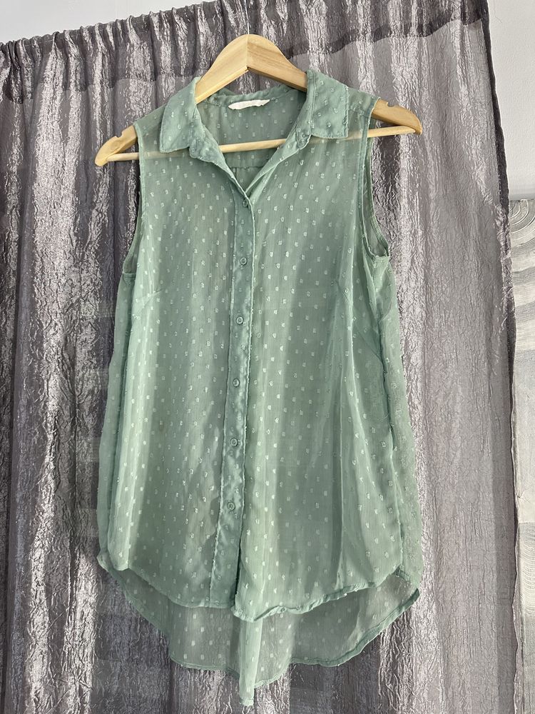 Bluza verde menta H&M S