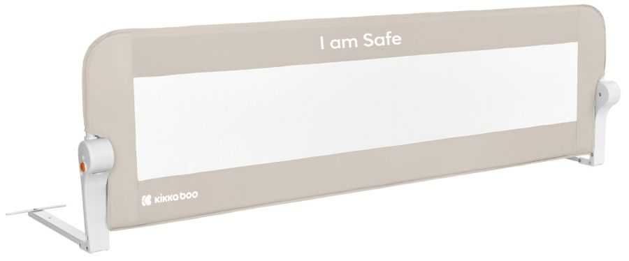 Предпазна преграда за легло KikkaBoo 150 cm, бежова