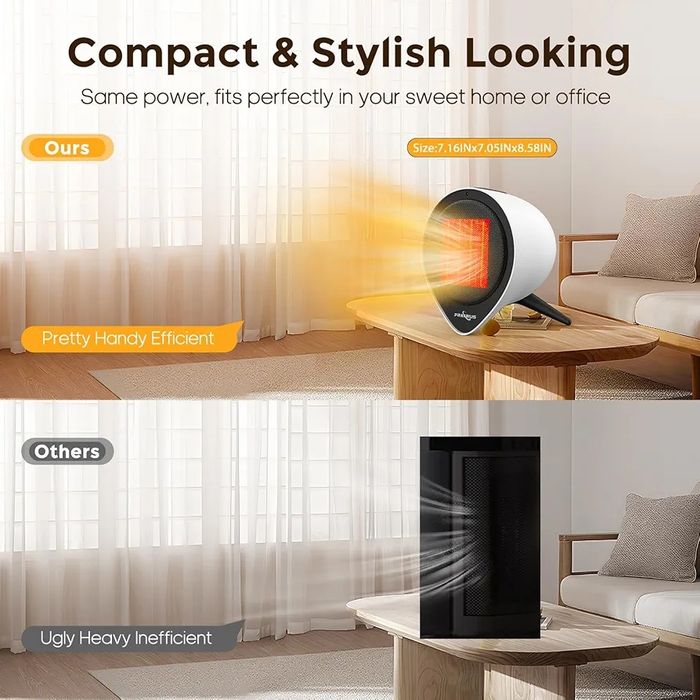 FRAXINUS Керамичен вентилаторен отоплител,900W/1500W