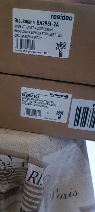 Backflow prevenit Honeywell din inox 1 1/2" si 2" pert pe bucată