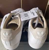 Adidas superstar white & bej originali cu etichetă mărime 45 1/3