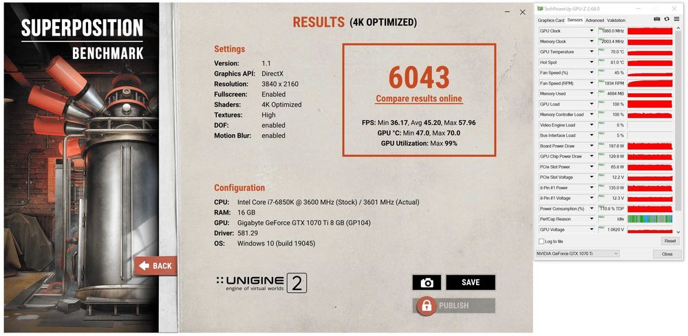 ТОП състояние Видео карта GIGABYTE GTX 1070 Ti Gaming 8GB GDDR5