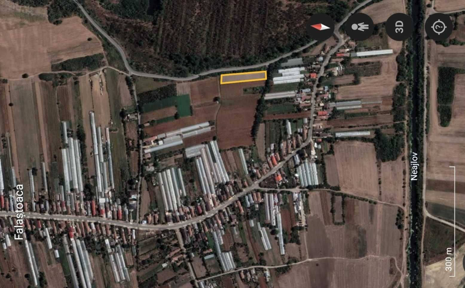 Falastoaca,32Km de Bucuresti ,teren intravilan 625m2 la drum asfaltat.