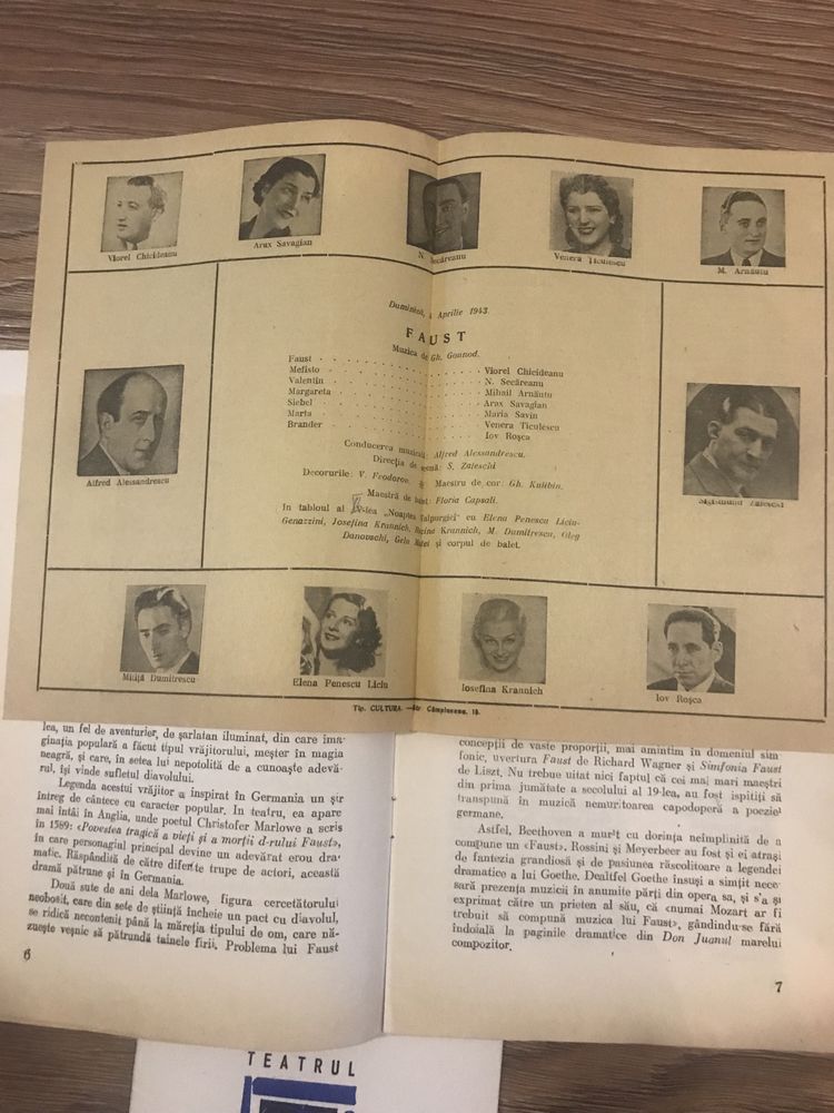 Program Opera Romana 1942-1943