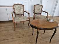 Pereche scaune baroc tapiserie goblen