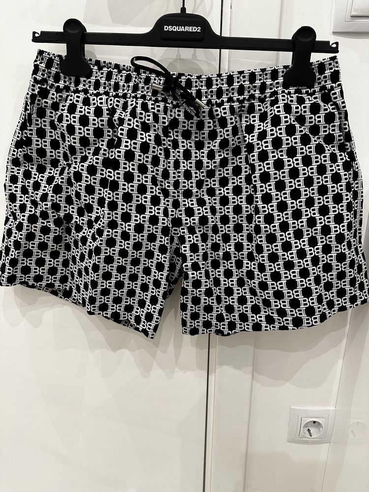 Balmain Logo Print Swim Shorts