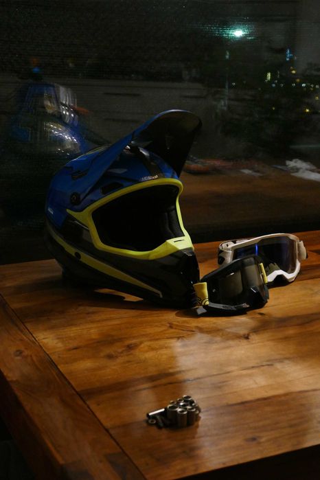 Cască Z1R Rise S + Ochelari 100% + Husqvarna