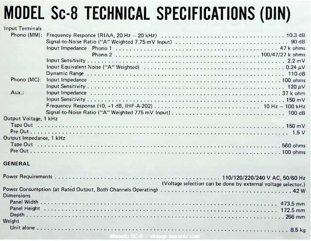vintage MARANTZ SC-8 ESOTEC GOLD preamplificator High-End