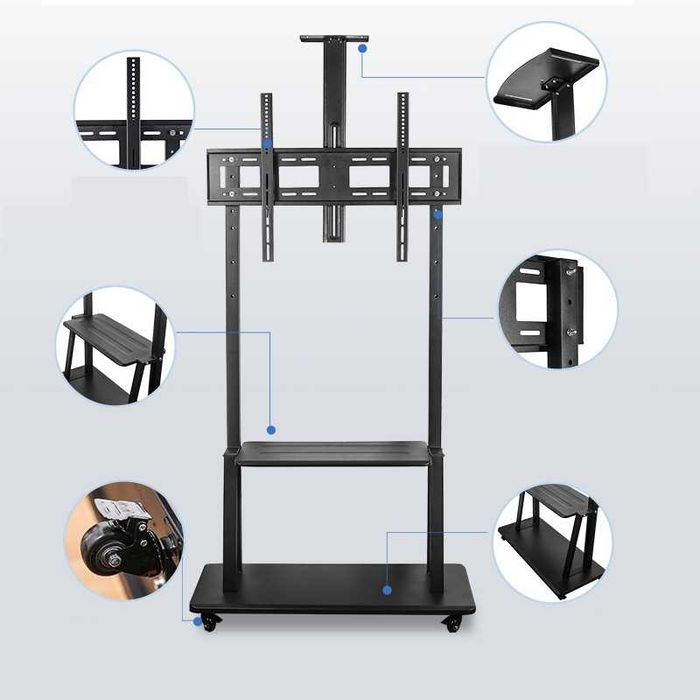 Suport/Stand TV/Monitor sedinte Mobil /Deplasabil tip stand cu role