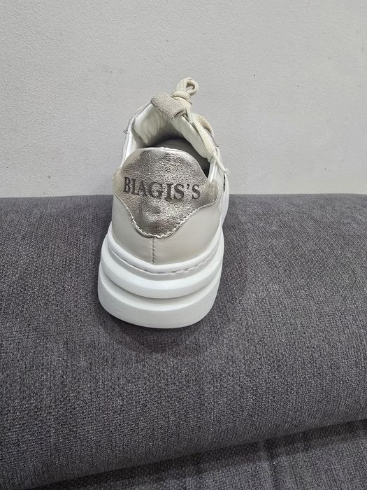 Дамски кецове  BIAGIS'S от естествен велур в бежов цвят