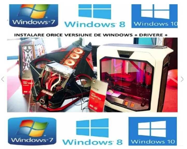 Instalare Windows 7, 8, 10 si Windows 11 la domiciliu