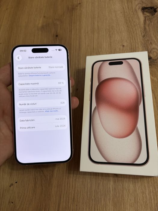 Iphone 15 Pink / Roz 128gb impecabil