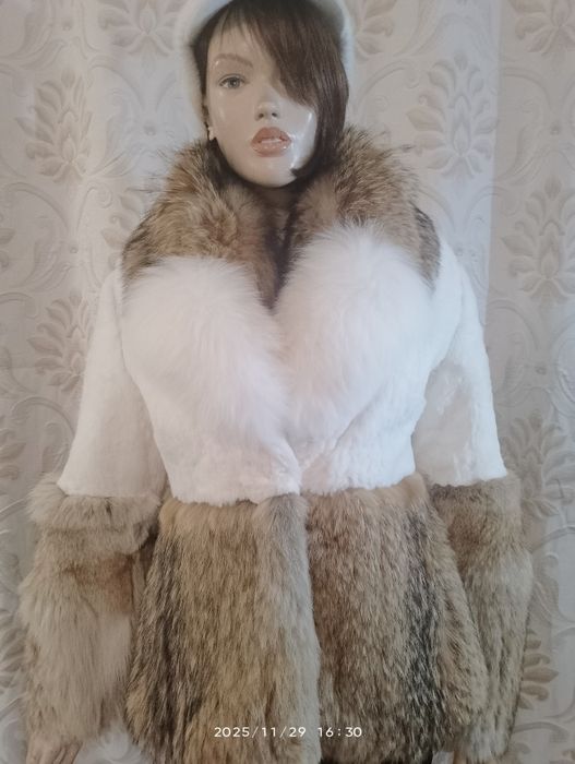 Намаление на палто с естествен косъм (става на  елек))