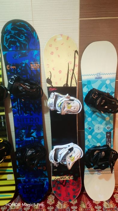 Placa snowboard copii și adulți -legaturi boots placi