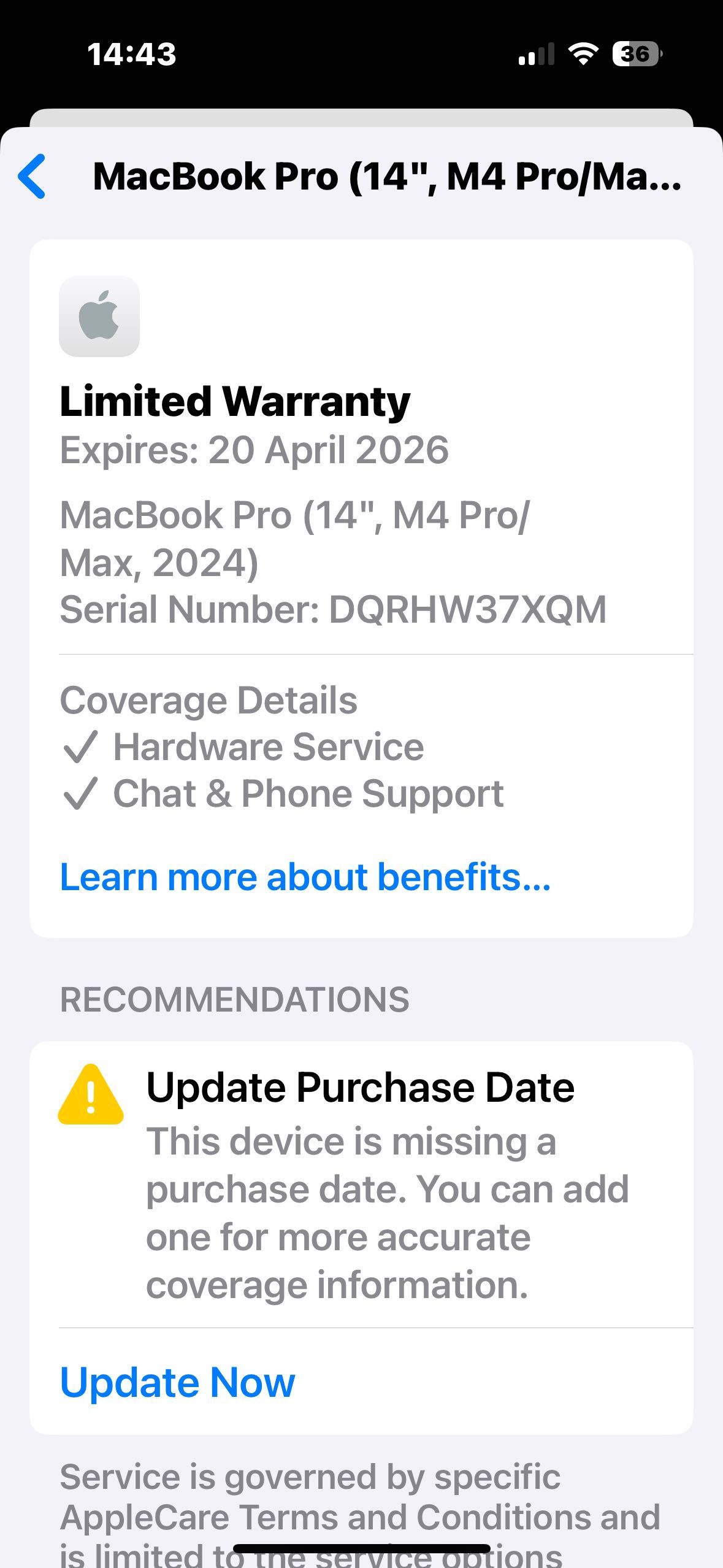 MacBook Pro 14" M4 PRO Chip 14-CPU/20-GPU/48RAM/512GB SSD