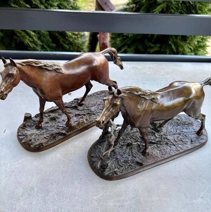 Statuete bronz P.J. Mêne „Djinn Étalon Barbe” – aduse din Paris, 1856