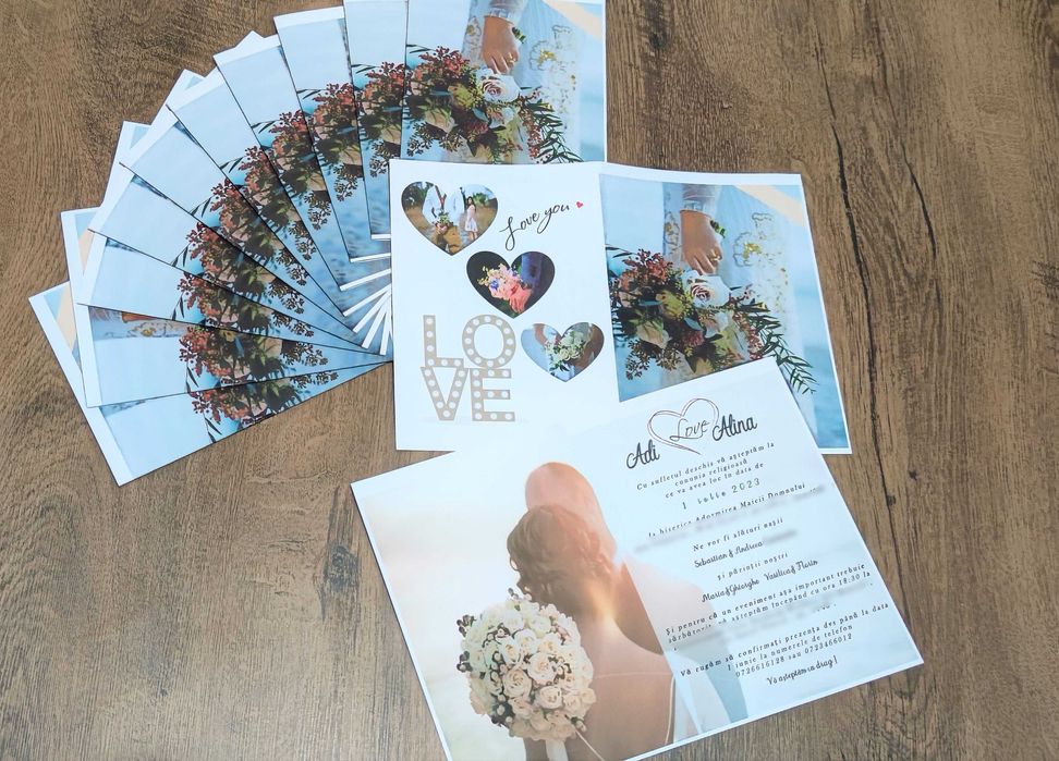 Invitatie nunta cu funda