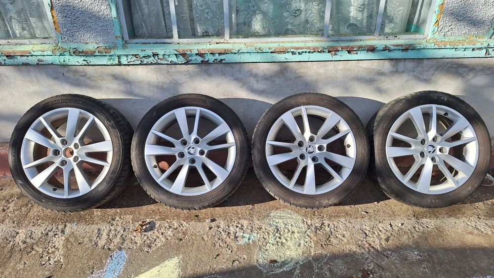 Jante aliaj Skoda R17 cu anvelope Hancook Runflat 225/45/R17