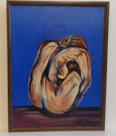 Tablou Deosebit Pictura Nud in Ulei pe Panza de pictor roman consacrat