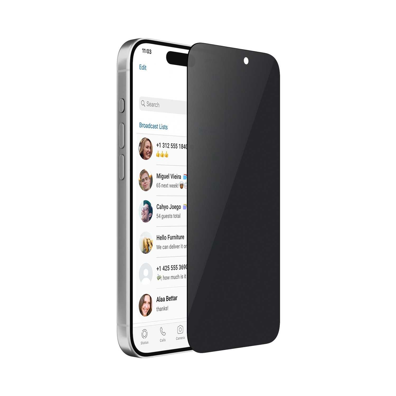 Стъклен протектор NORDIC PRIVACY за iPhone 16 Pro,16 Pro Max,16 Plus