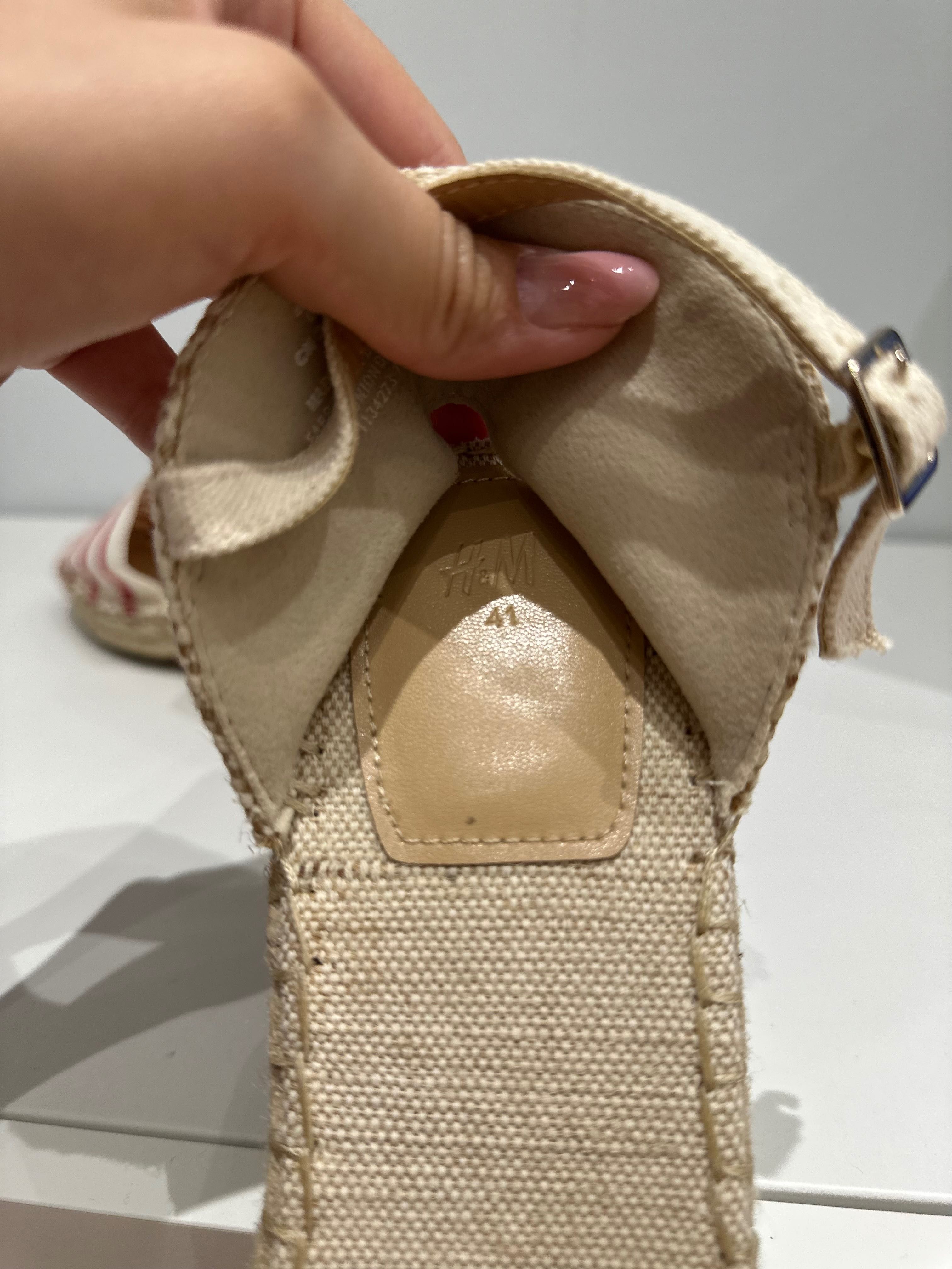 Сандали еспадрили на платформа, 41 номер, H&M