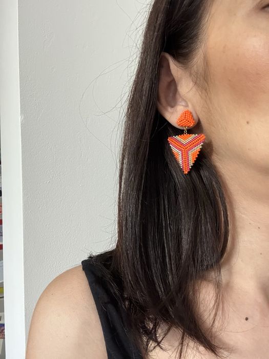 Cercei statement orange-gold