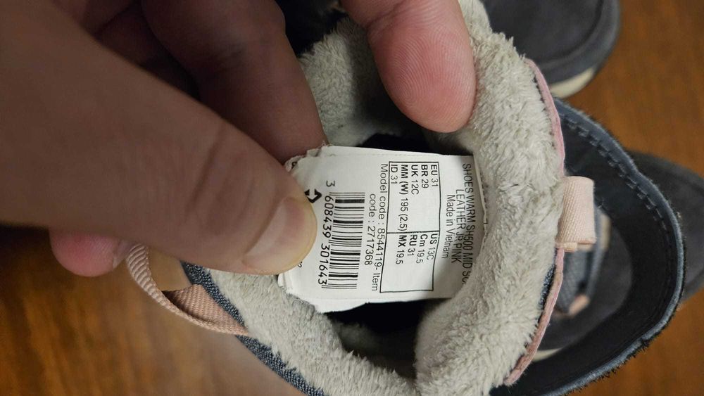 Ghete Piele Impermeabile iarna-zăpadă copii m.31 Quechua Dechathlon